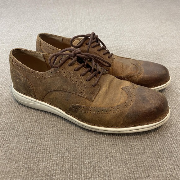 Born Other - Born Shoes Mens Size‎ 10 Brown Leather Wingtip Lace Up Casual Comfort Sneakers